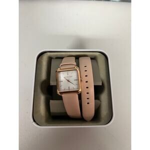Michael Kors MK2826 Drew Blush Pink Leather Double Wrap Rose Gold Watch